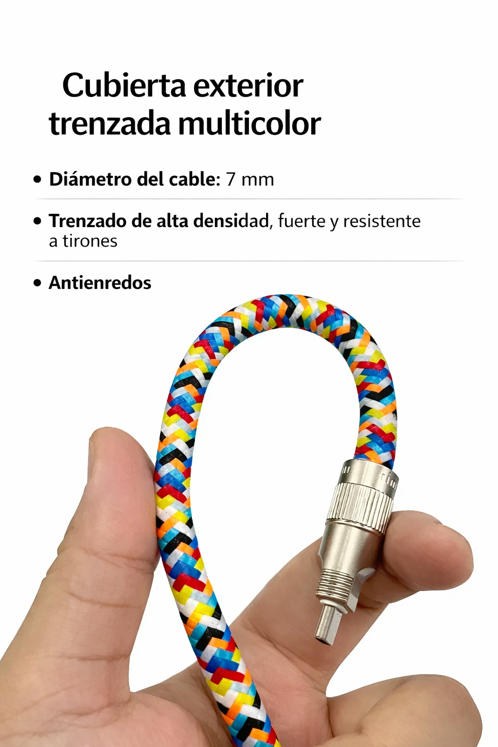 Cable Cargador Portátil 2 en 1 con Cordón USB-C