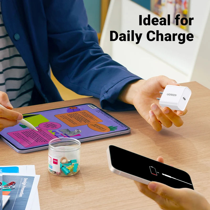 Cargador USB-C 20W Carga Rápida para Celular
