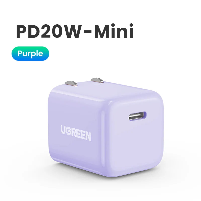 Cargador USB-C 20W Carga Rápida para Celular