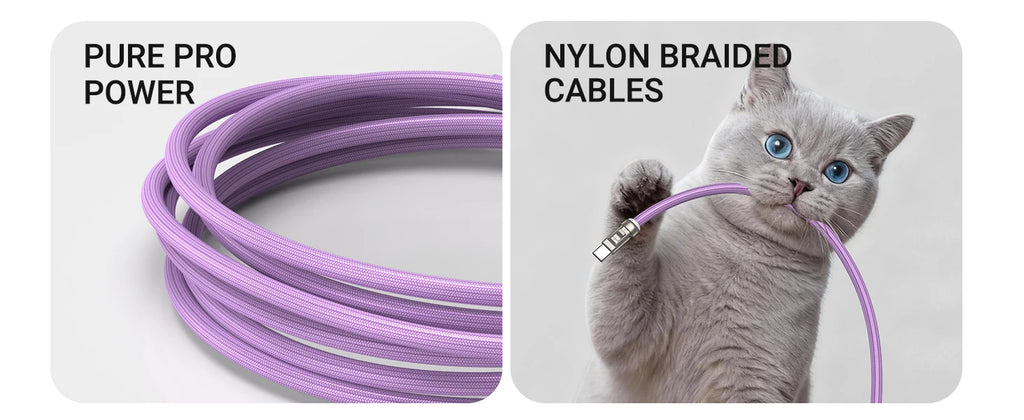 Cable USB-C 240W con Cordón 2 en 1 AUFU