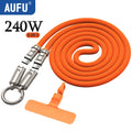 Cable USB-C 240W con Cordón 2 en 1 AUFU