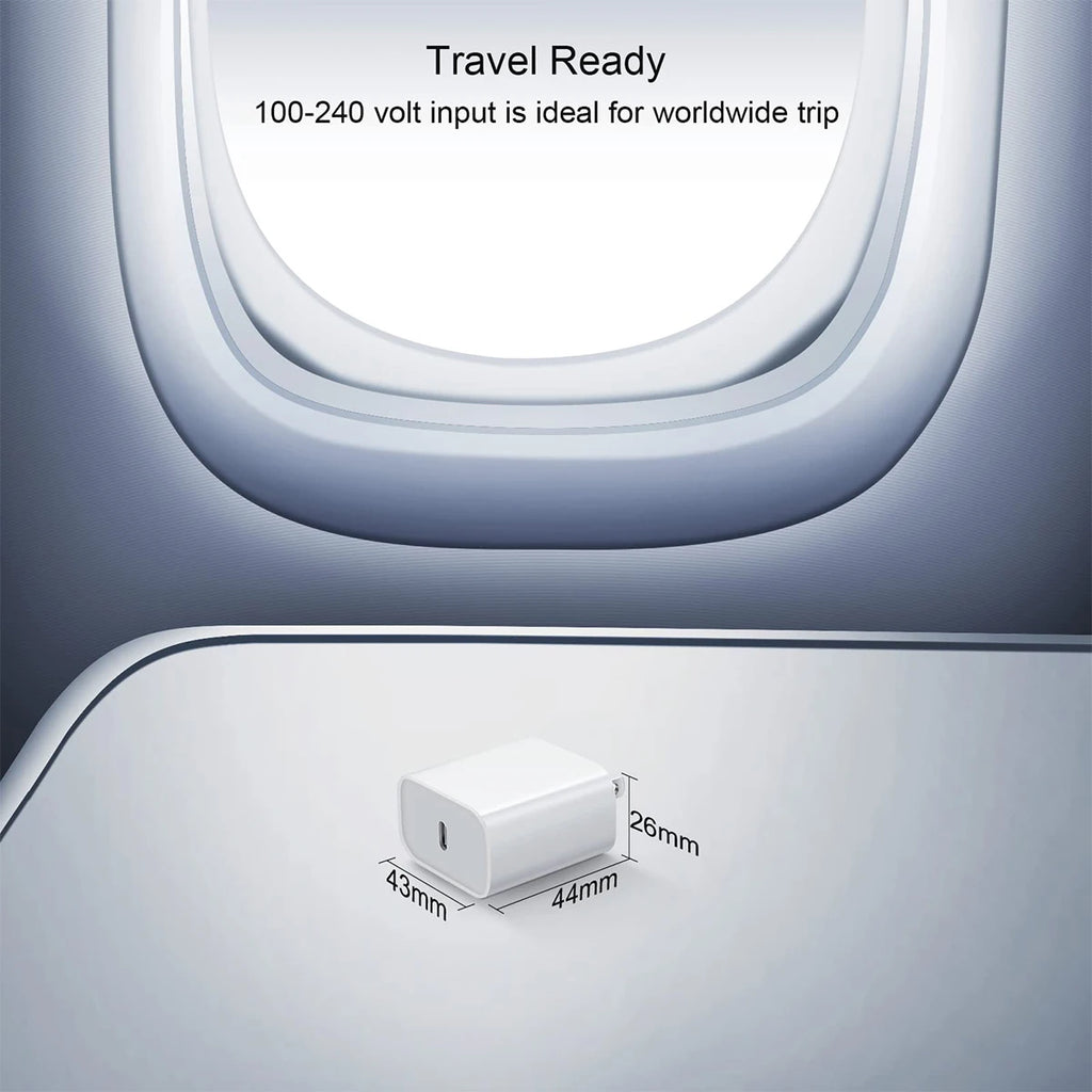 Cargador USB-C 20W PD Carga Rápida Universal