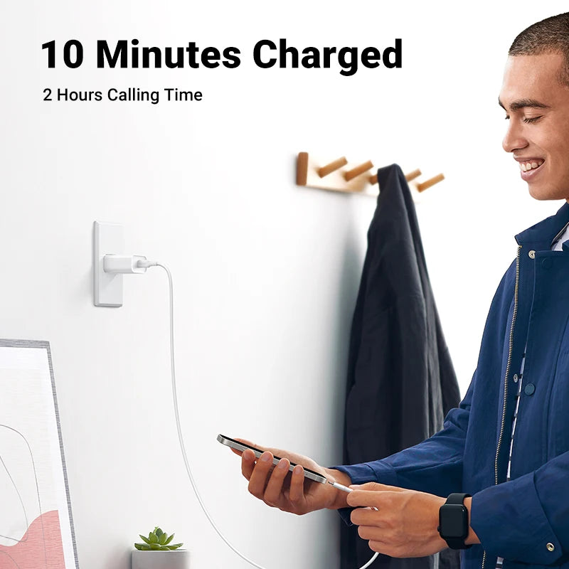 Cargador USB-C 20W Carga Rápida para Celular