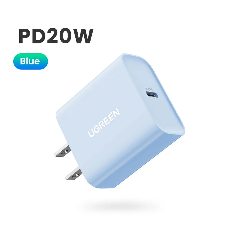 Cargador USB-C 20W Carga Rápida para Celular